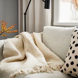 IKEA LAPPTÅG  (ИКЕА ЛАППТОГ)  -  Плед - кремовый 130x170 см