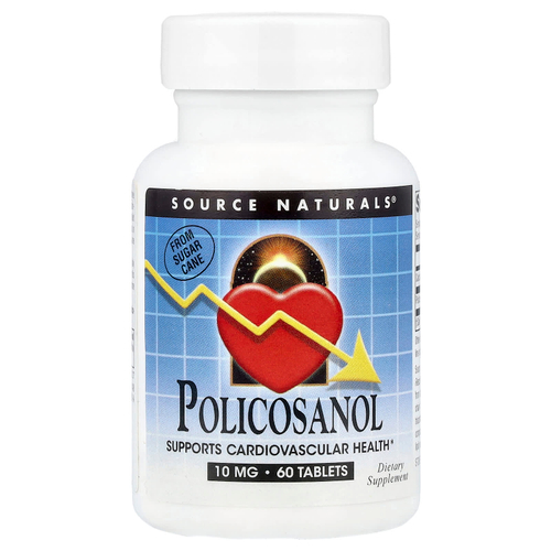 Source Naturals, поликосанол, 10 мг, 60 таблеток