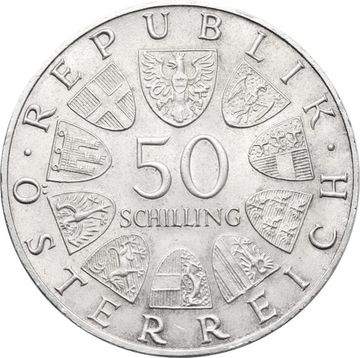 50 шиллингов 1968 Австрия «50 лет Республике»