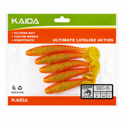 Набор силиконов KAIDA SH07-95 9.5см 5шт COL033 №120