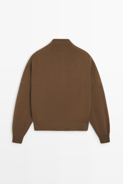 Massimo Dutti Кардиган из шерсти и кашемира, карамельный