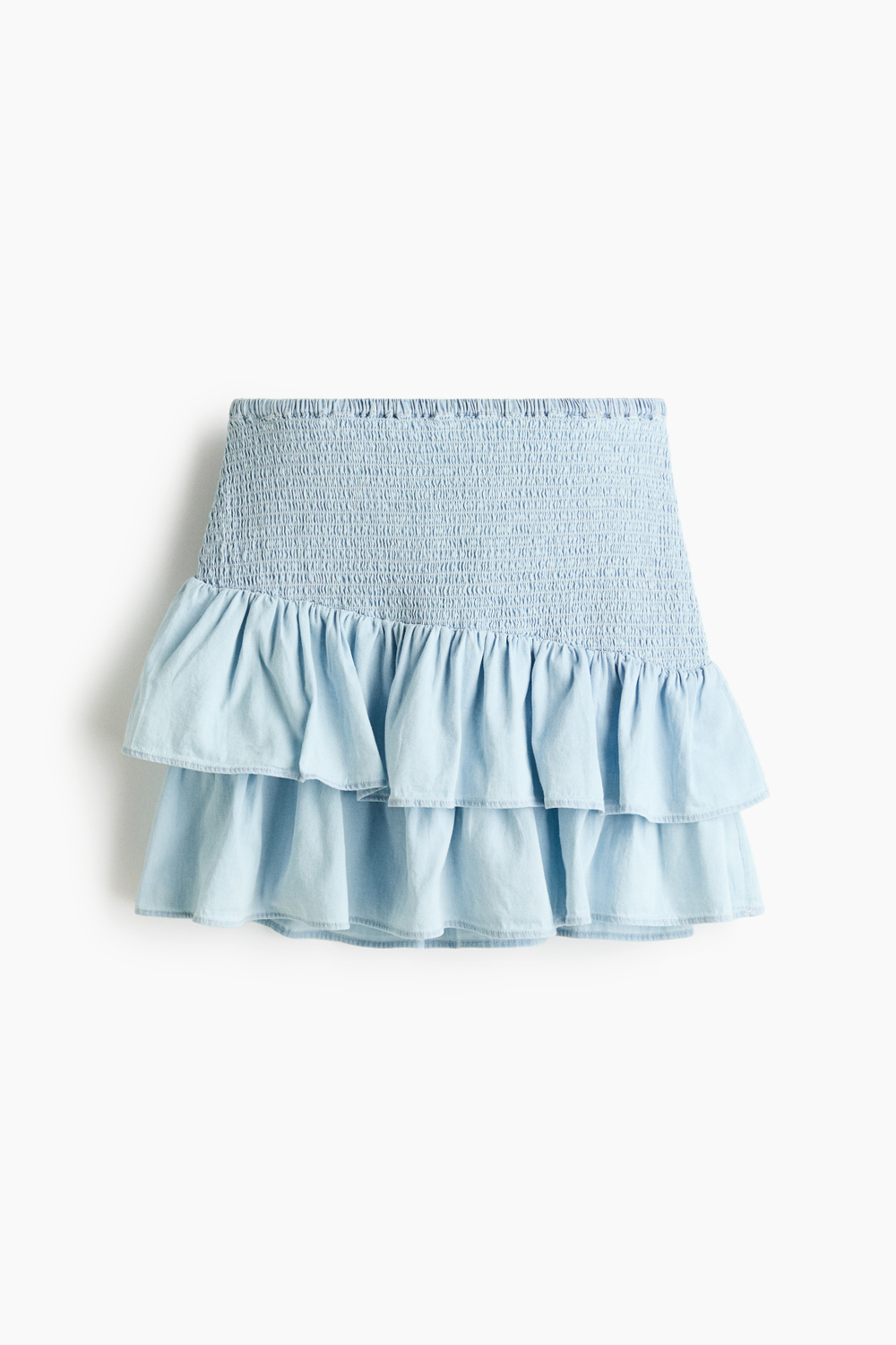Джинсовая мини-юбка со сборками - H&M