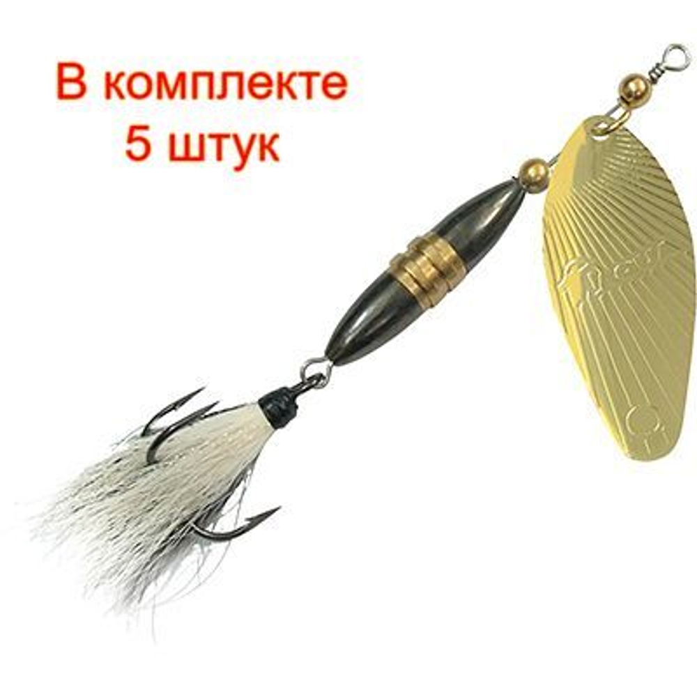 Блесна вертушка Shell 18,0g, лепесток № 4, цвет 03 5 шт