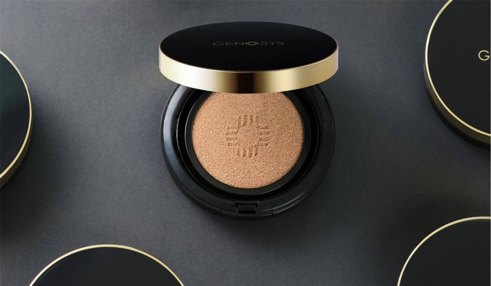 Genosys Ухаживающий BB-кушон с тонирующим эффектом SKIN CARING BLEMISH BALM CUSHION, 15 гр + 15 гр, оттенок BEIGE