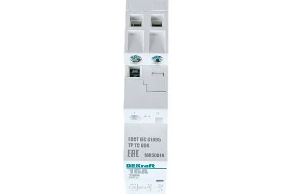 Контактор модульный DEKraft МК-103 1П 16А 220В АС 2НО 25108