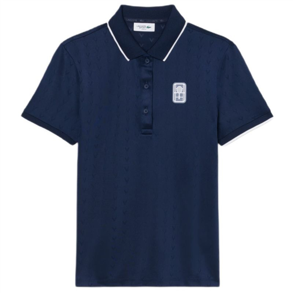 Женское поло Lacoste Tennis Heritage Ultra Dry Stretch - navy blue