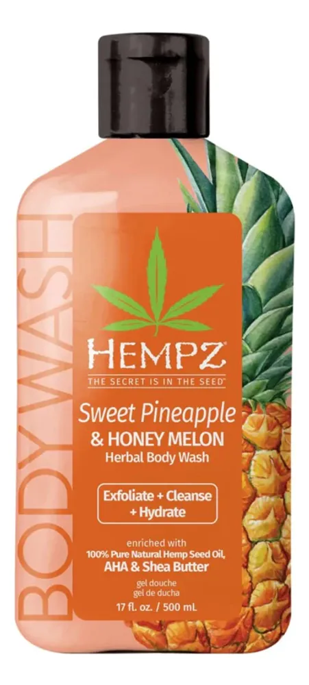 Hempz Гель для душа Ананас и Медовая Дыня-Sweet Pineapple &amp; Honey Melon Herbal Body Wash,500 мл