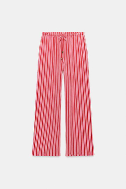 ZARA ШИРОКИЕ БРЮКИ В ПОЛОСКУ, РАЗНОЦВЕТНЫЙ