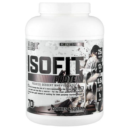 Nutrex Research, IsoFit®, протеин, печенье и сливки, 2450 г (5 фунтов)