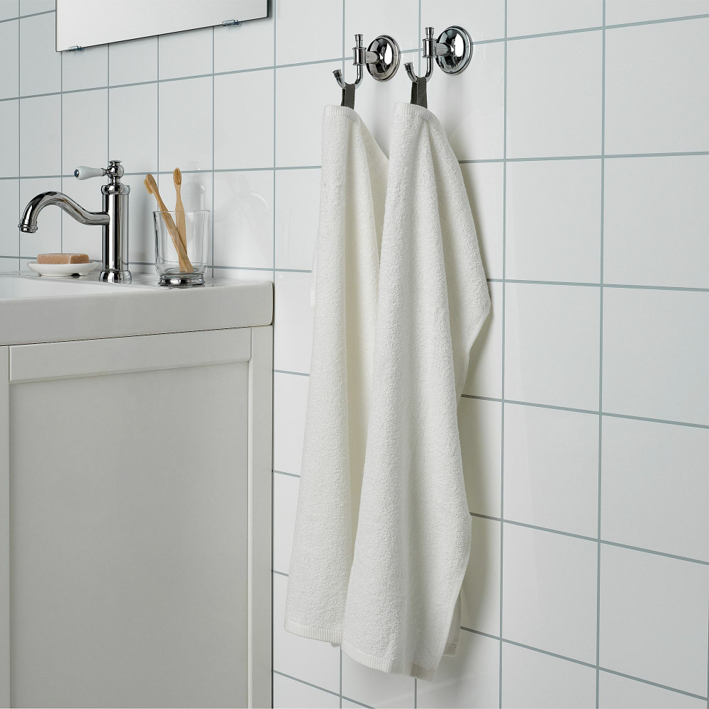 Полотенце IKEA DIMFORSEN (ДИМФОРСЕН), Белый, 40х70 см