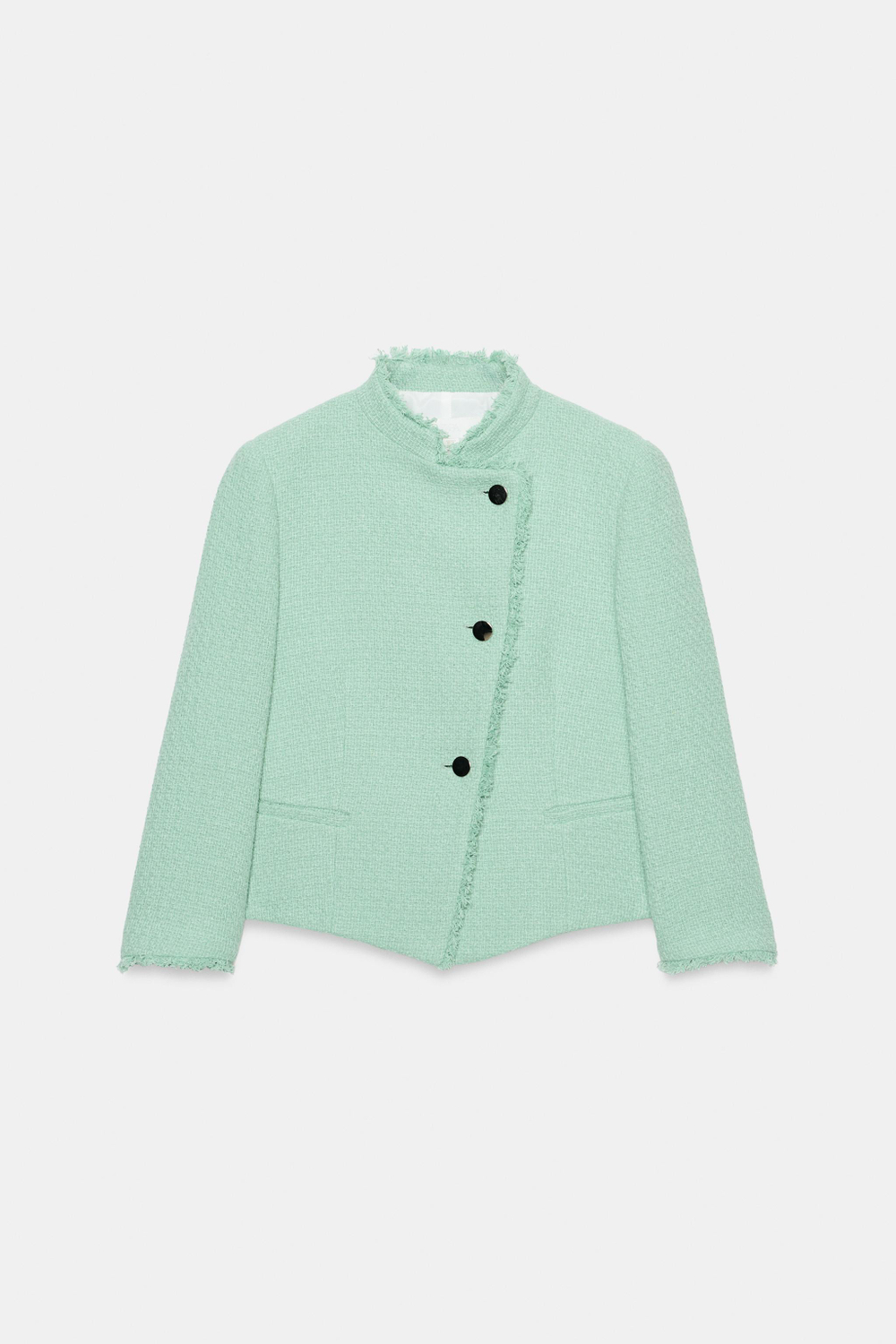 БЛЕЙЗЕР ФАКТУРНЫЙ С НЕОБРАБОТАННЫМИ КРАЯМИ — ZARA