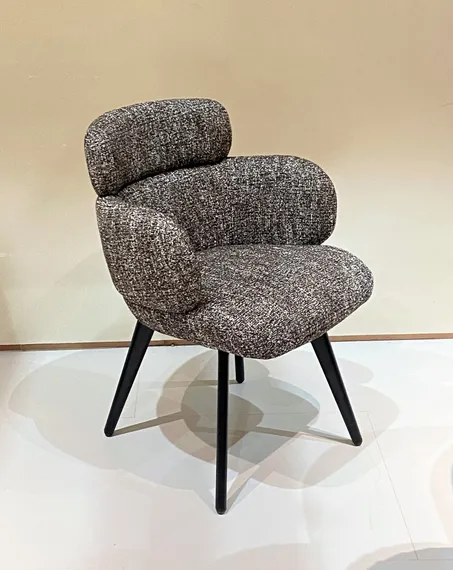 Крутящийся стул 4953, серо-коричневая рогожка