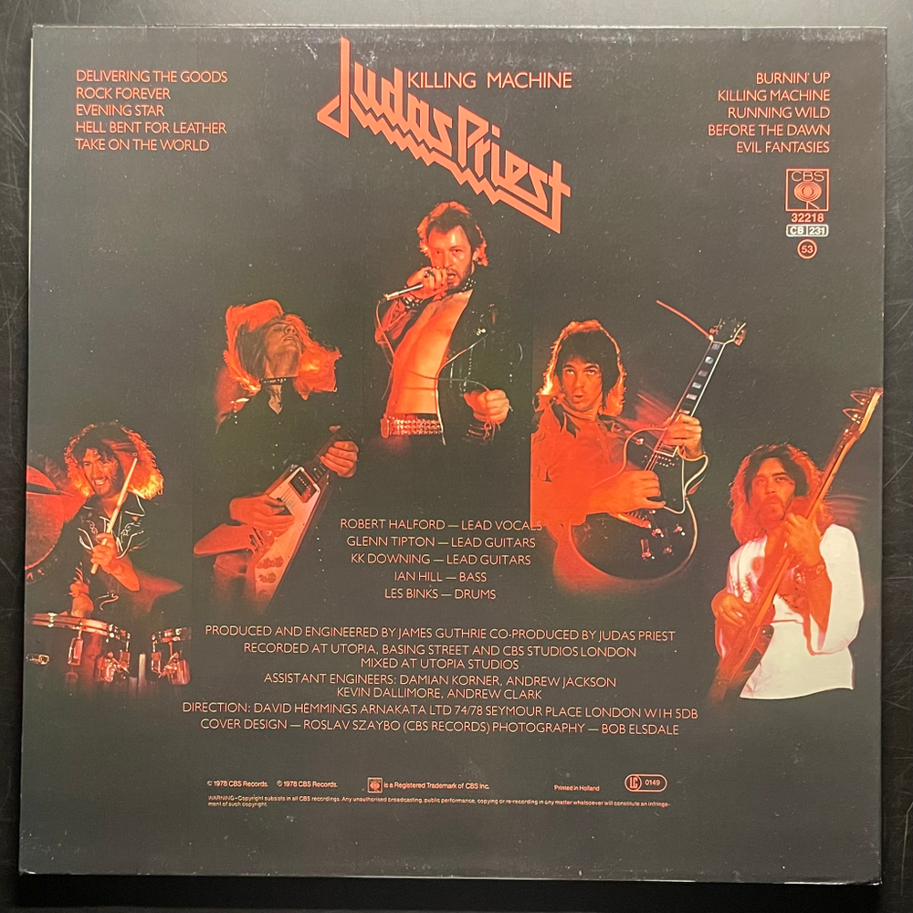 Judas Priest - Killing Machine (Голландия 1983г.)
