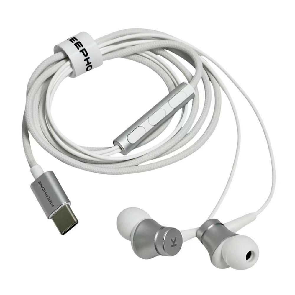 Наушники с микрофоном Keephone HIFI KP-WE001 Type-C белые