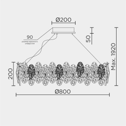 Подвесная люстра MODELUX ML.9529.800 GD