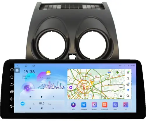 Магнитола для Nissan Qashqai J10 2006-2013, Dualis - FarCar S500-TS18 монитор 12.3" 2K QLED на Android 14, Быстрая, CarPlay, 4G SIM-слот