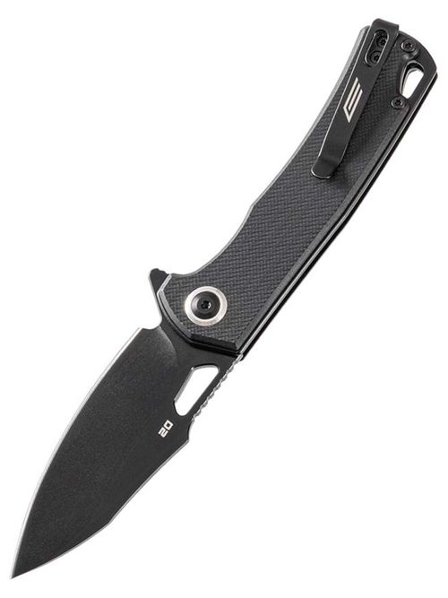 Нож складной GhostBlade Polter, сталь D2, 58-62 HRC, Spear-point, рукоять G10 чёрная, замок Liner lock, флиппер, 107 г