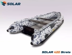 Лодка надувная моторная solar-420 strela jet tunnel