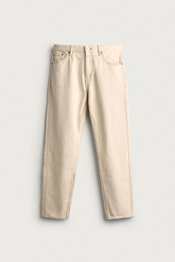 ZARA ДЖИНСЫ SLIM TAPERED, ЭКРЮ