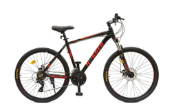 Велосипед 26" HOGGER BOGOTA MD, 21", алюм, 21 ск, MLO, черно-красный металлик, 2025