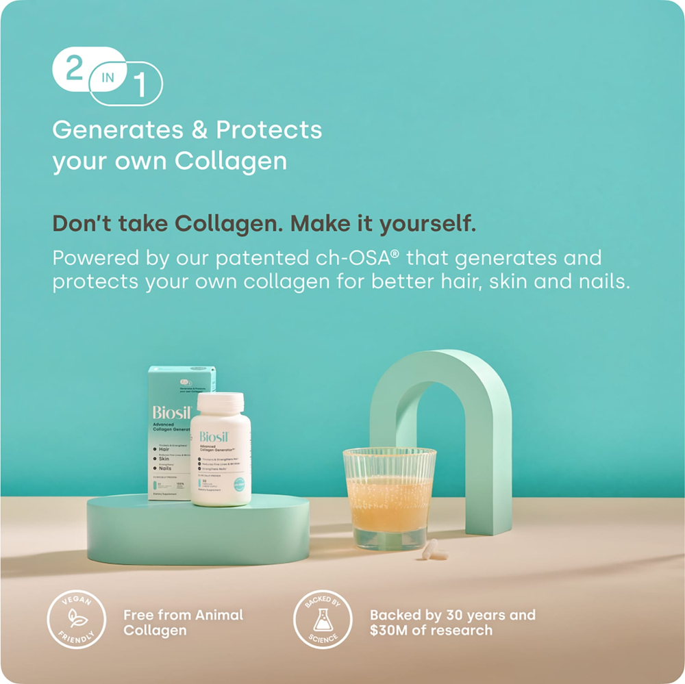 Biosil, Advanced Collagen Generator®, 60 капсул с жидкостью