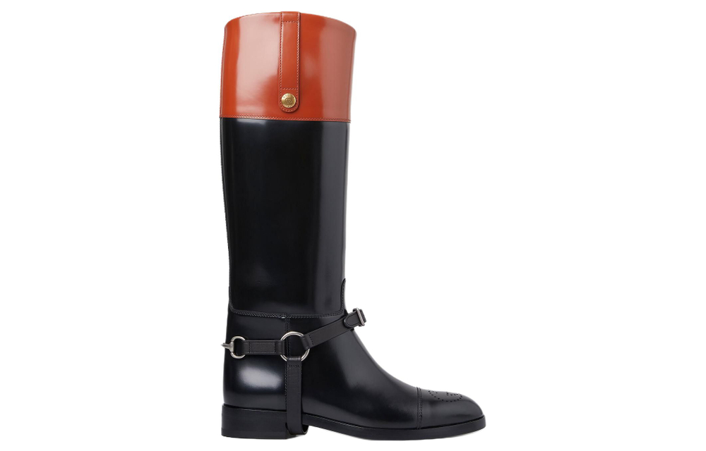 GUCCI Women"s Knee High Boot "Harness Black" Women"s