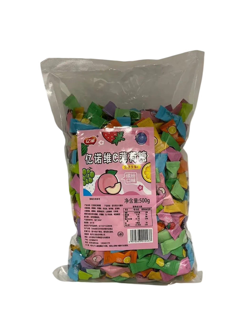 Китайские конфеты мятно-фруктовые, 500гр