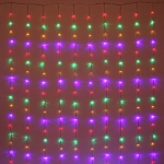 Гирлянда для дома ЗАНАВЕС «Водопад» ш1,5* в2,5 м 240 ламп LED, прозрач.пров, 8 реж, IP-20, Мультицвет (возможность соединения)