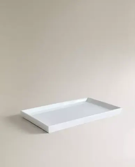 ZARA HOME ПОДНОС ИЗ БЕЛОГО ФАЯНСА ДЛЯ ВАННОЙ, БЕЛЫЙ