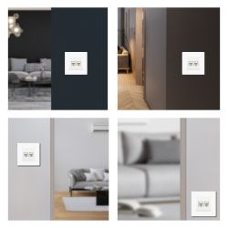 Розетка ЭРА Серия 12 12-3108-01 информационная двойная 2XRJ45 IP20 белый | Эра 12