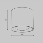 Накладной светодиодный светильник Maytoni Lens C217CL-15W4K-W