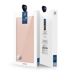 Чехол книжка из кожи розового цвета для Samsung Galaxy A36 5G и Galaxy A56 5G, серия Skin Pro Series от Dux Ducis