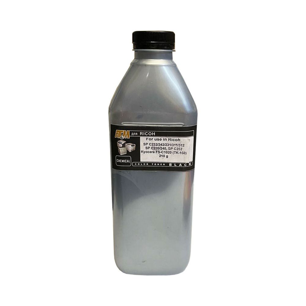 Тонер для RICOH SP C232/242/252/311/312 (210гр, черный, Chemical) Silver ATM
