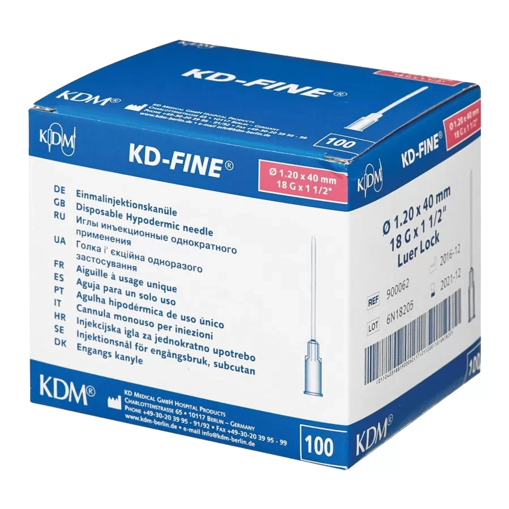 Игла инъекционная KD-Fine 1,2х40 мм 18G 100 шт