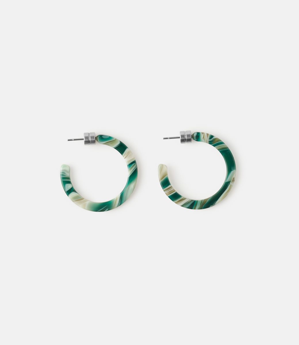 Machete Mini Hoops in Stromanthe — серьги из ацетата