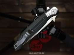 Складной нож REPTILIAN НКВД 03-1 c клинком из стали D2, рукоять зеленая микарта
