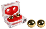 Золотые шарики на красном бархате BEN WA GOLD BALLS (Цвет: золотой)