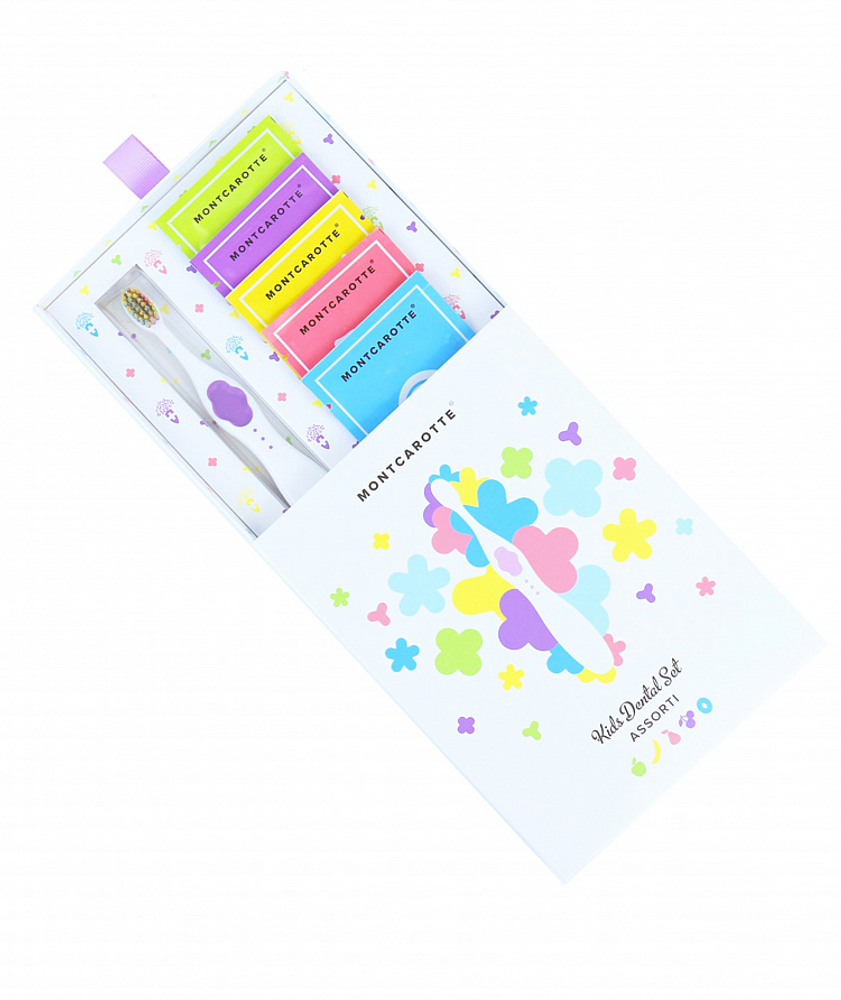 Montcarotte Kids dental set assorti purple 6pcs подарочный набор для детей ассорти сиреневый 6 штук Montcarotte Kids dental set assorti purple 6pcs подарочный набор для детей ассорти сиреневый 6 штук