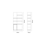 Книжный шкаф (серый) ENZA HOME HAMPTON EH67070