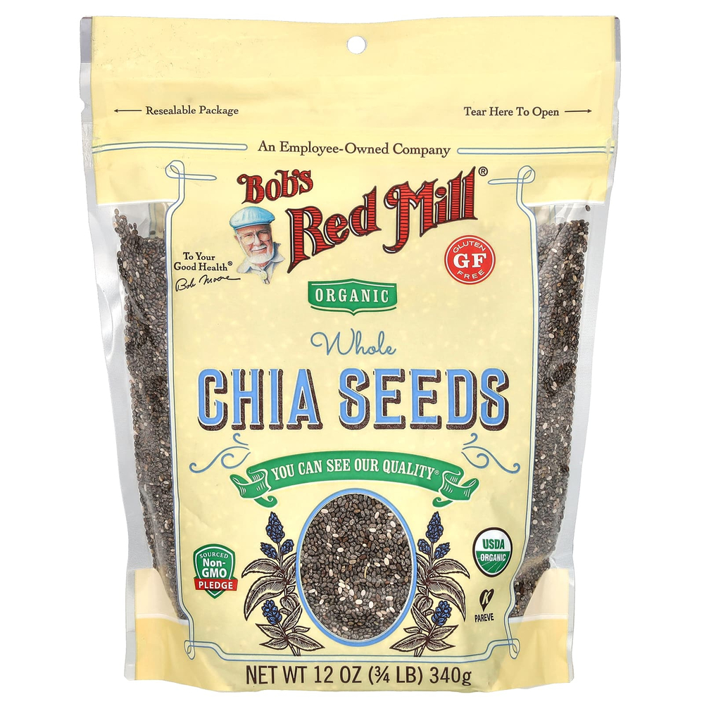 Bob's Red Mill, Органические цельные семена чиа, 340 г (12 унций)