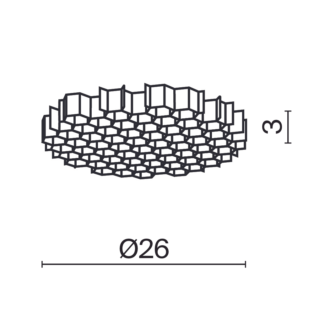 Комплектующие для светильника Technical HoneyComb-D26