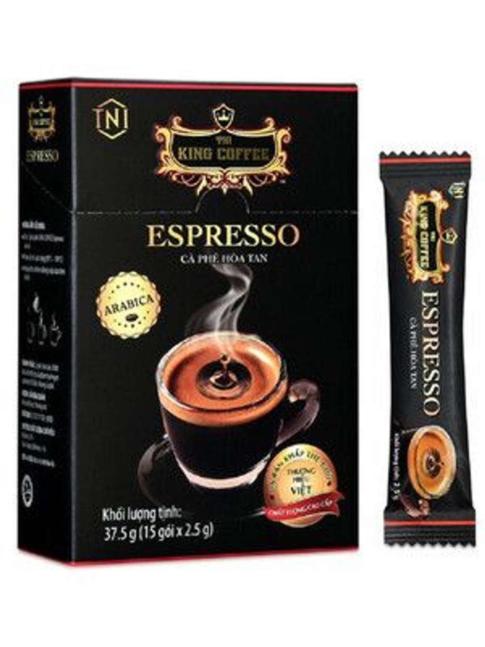 Вьетнамский растворимый черный кофе арабика Espresso King Coffee, 45 пак.