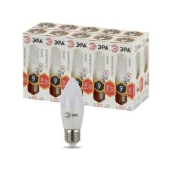 Лампа светодиодная ЭРА STD LED B35-9W-827-E27 9Вт свеча теплый белый свет Е27 | Лампы cветодиодные Свеча (B/C)