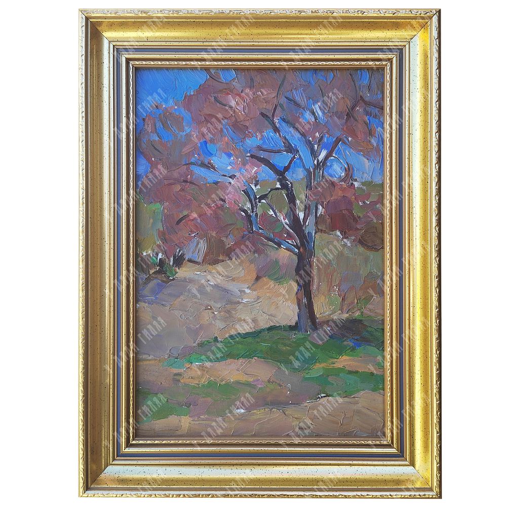 Динес Ю. С. Дуб осенью. Хоста. Этюд. 1954 Динес Ю. С. Дуб осенью. Хоста. Этюд. 1954