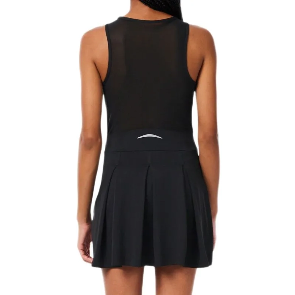 Теннисное платье Lacoste Dual Fabric Pleated Stretch Tennis - black