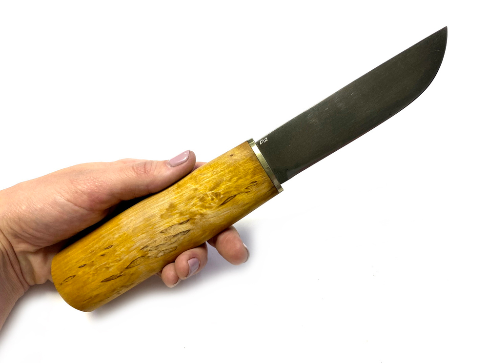 Нож Пареньский, сталь D2, карельская береза