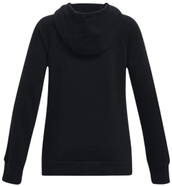 Детская теннисная куртка Under Armour Girls' UA Rival Fleece Big Logo - black/pink edge
