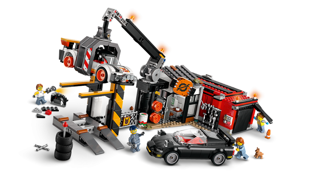 Конструктор Лего Сити Автомобильная свалка | LEGO City Scrapyard with Cars 60472 — 871 деталь (7+)