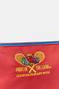 ZARA - FRUIT OF THE LOOM™ НЕЙЛОНОВАЯ СУМКА С ВЫШИВКОЙ, КРАСНЫЙ