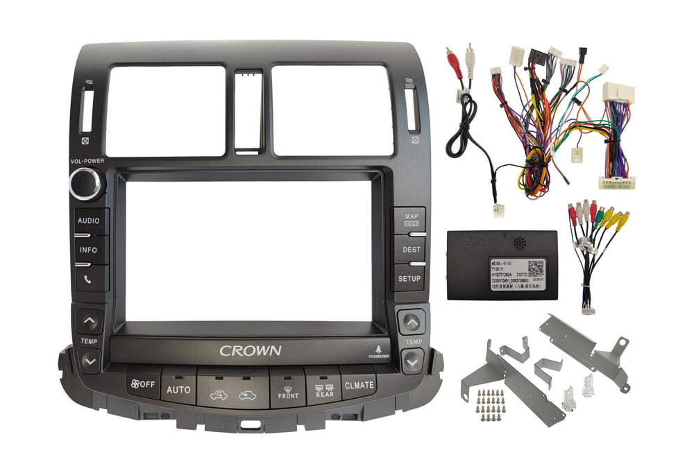 Переходная рамка магнитолы TOYOTA CROWN 2008-2012 (для авто с Navi и DVD) 10,2 дюймов (комплект с проводами)